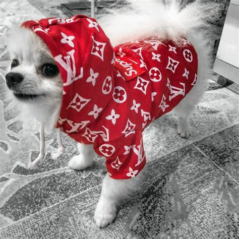 lv supreme dog hoodie|louis vuitton x supreme tracksuit.